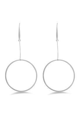 womens silver plated earrings - multi