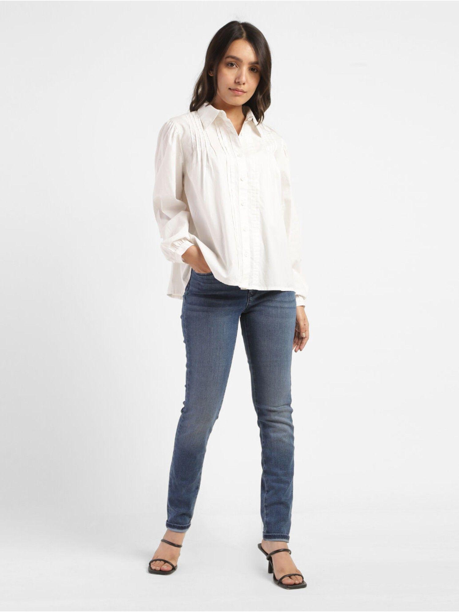 womens solid collar shirt