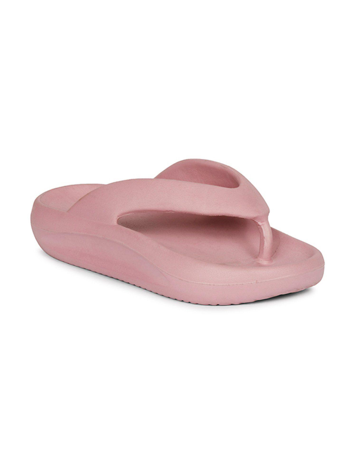 womens solid flipflops-pink