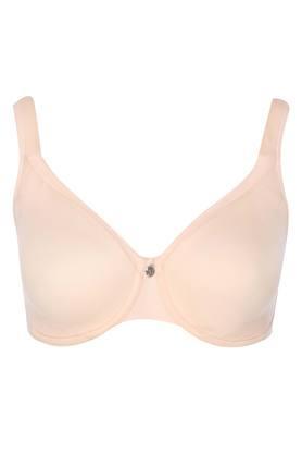 womens solid padded underwired t-shirt bra - baby pink