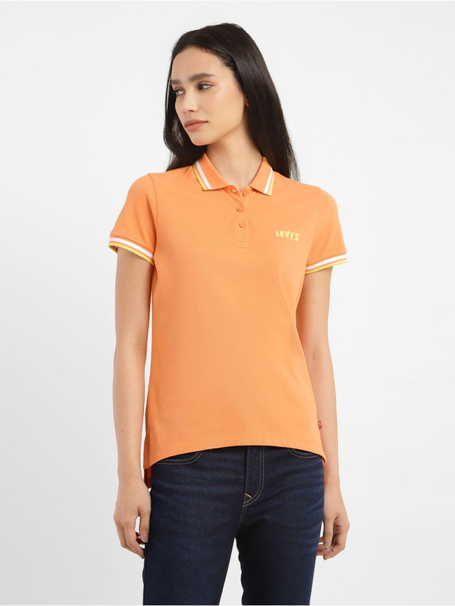 womens solid polo t-shirt