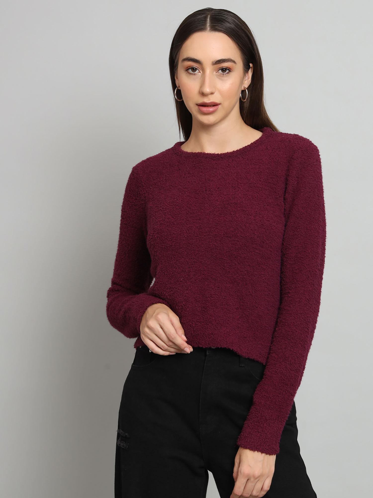 womens solid sweater