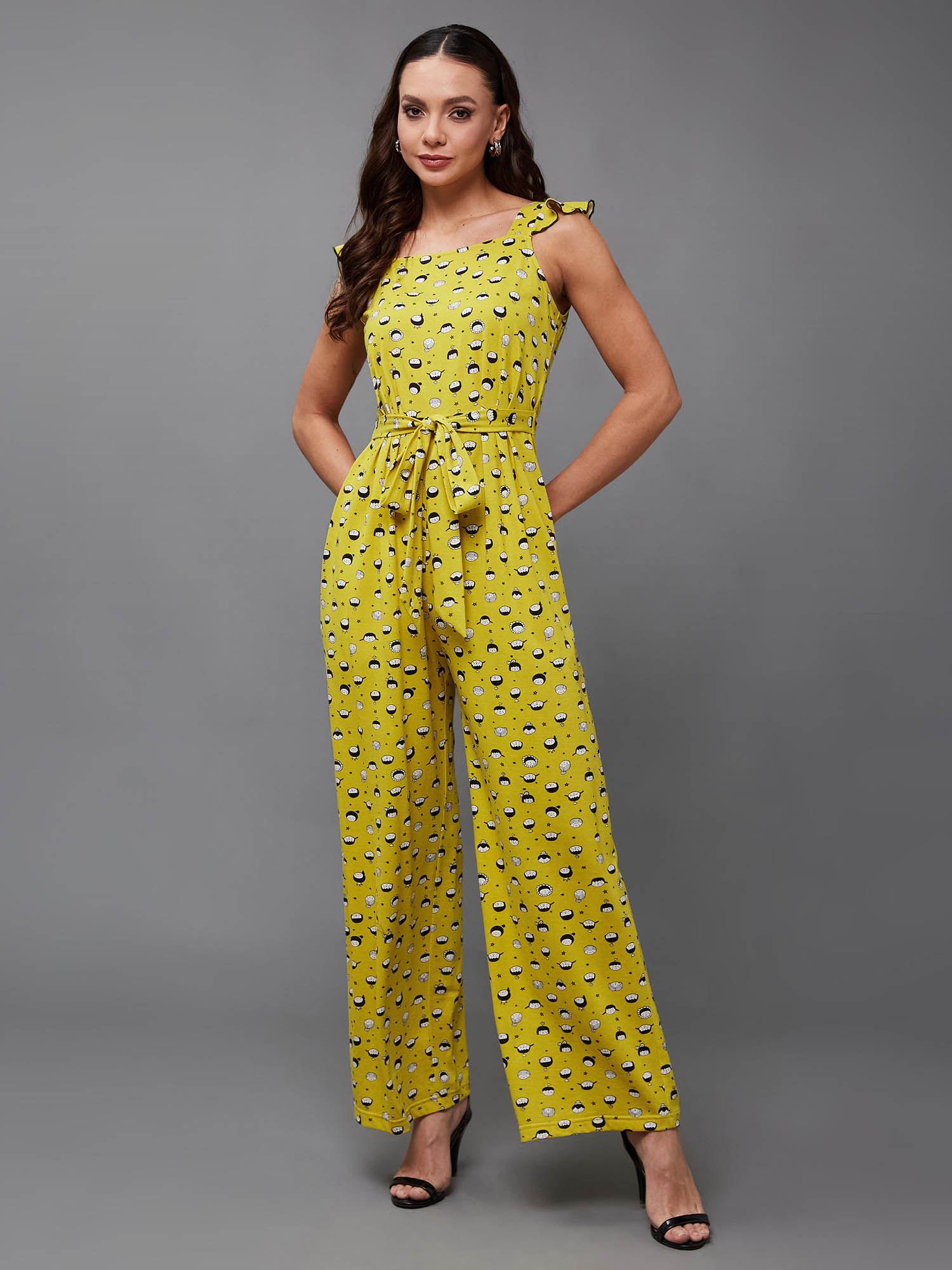 womens square neck cotton jumpsuit