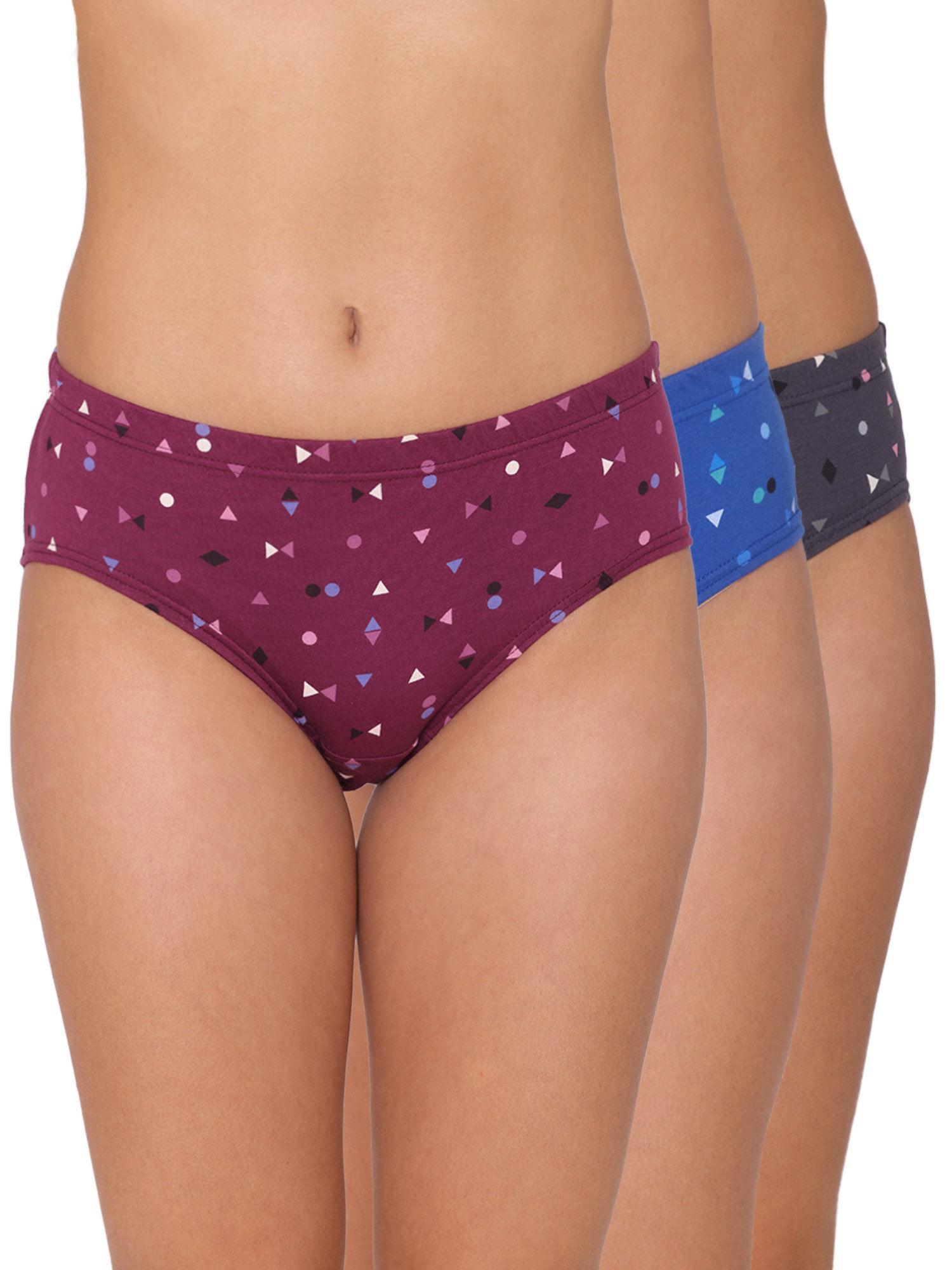 womens super combed cotton rich assorted panty (pack of 3)