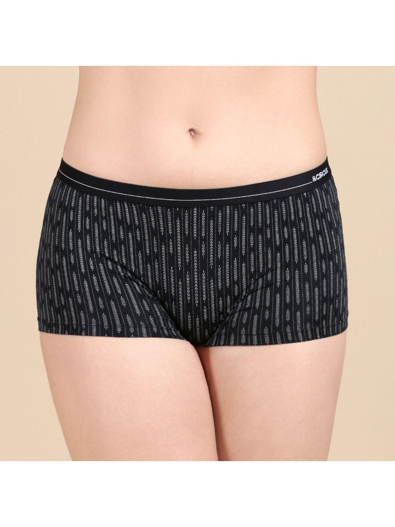 womens tencel modal micro boy shorts - black