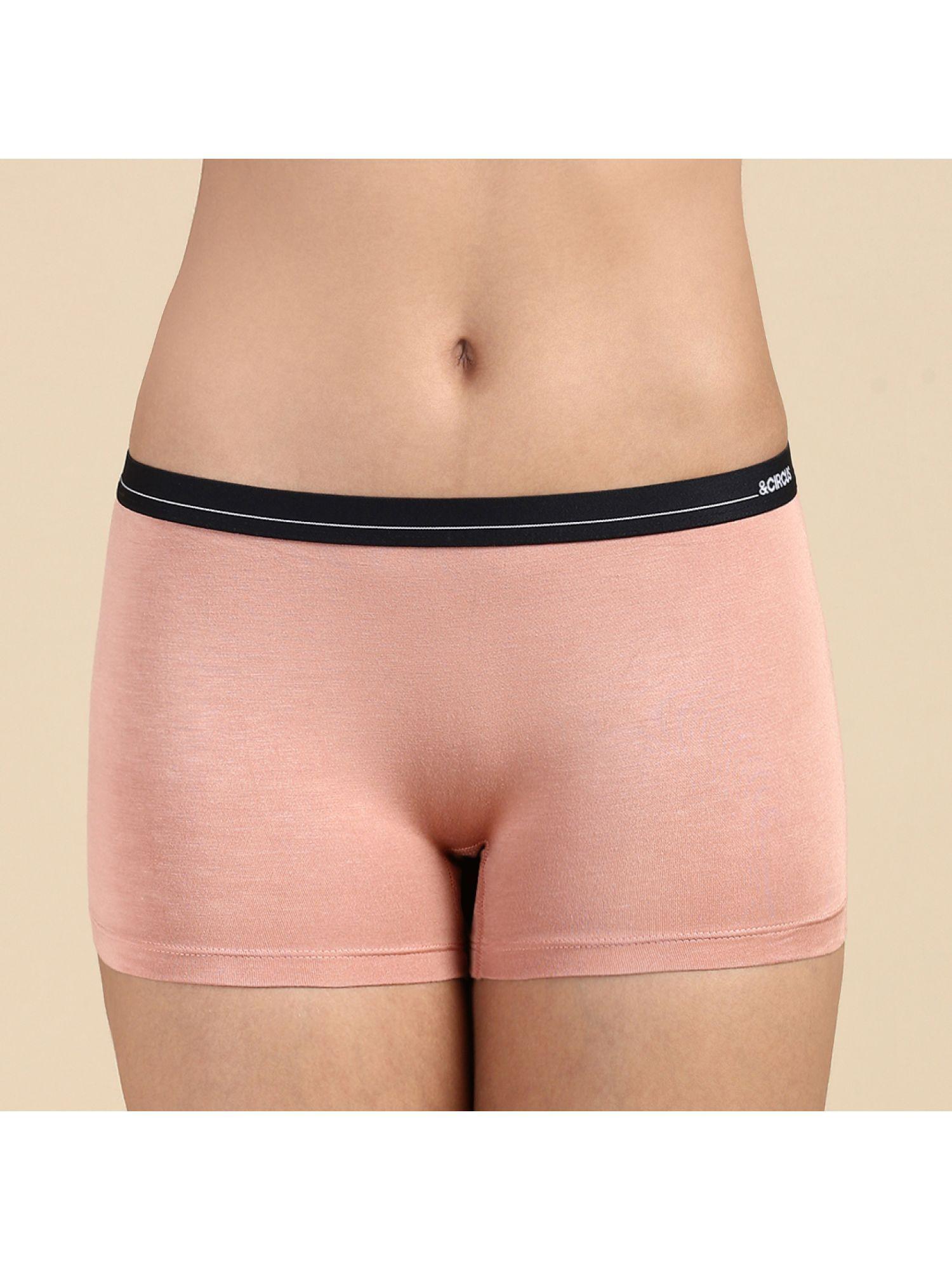 womens tencel modal micro boy shorts - nude