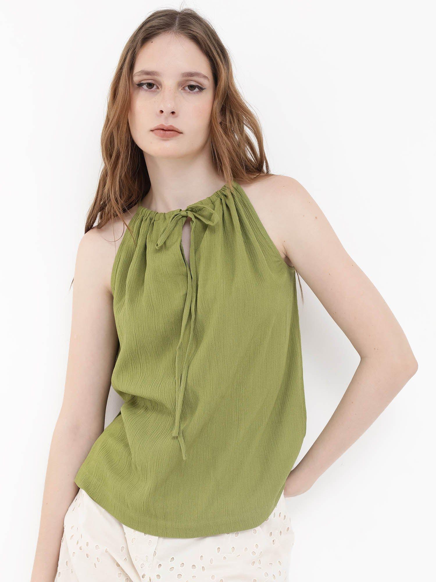 womens udine green top