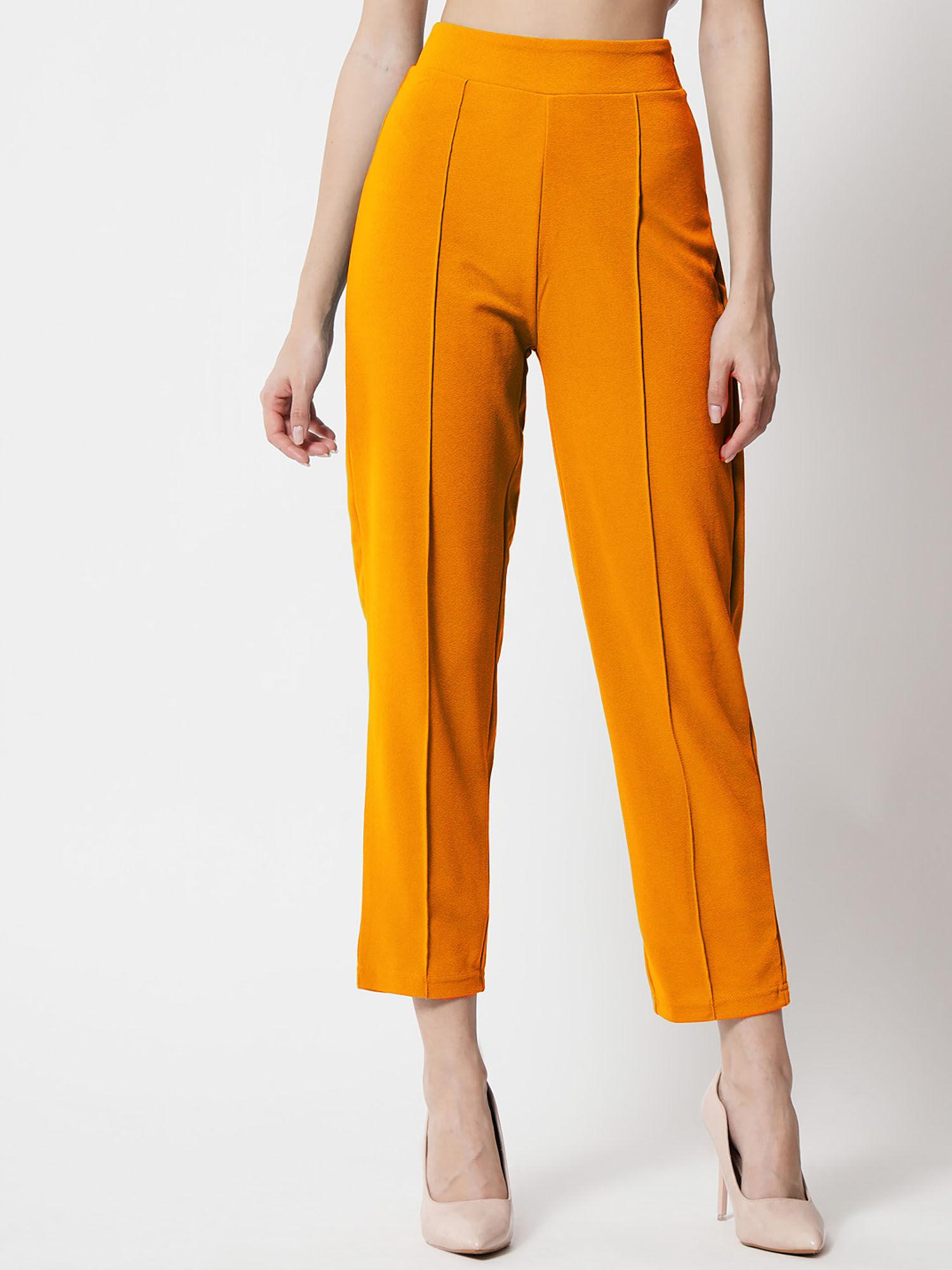 womens viscose rayon solid trousers