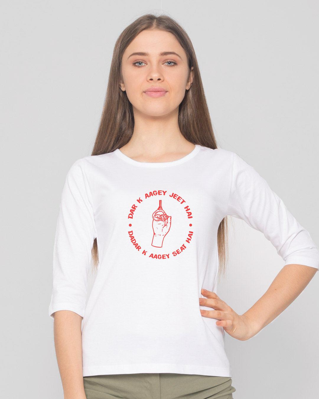 womens white printed t-shirts