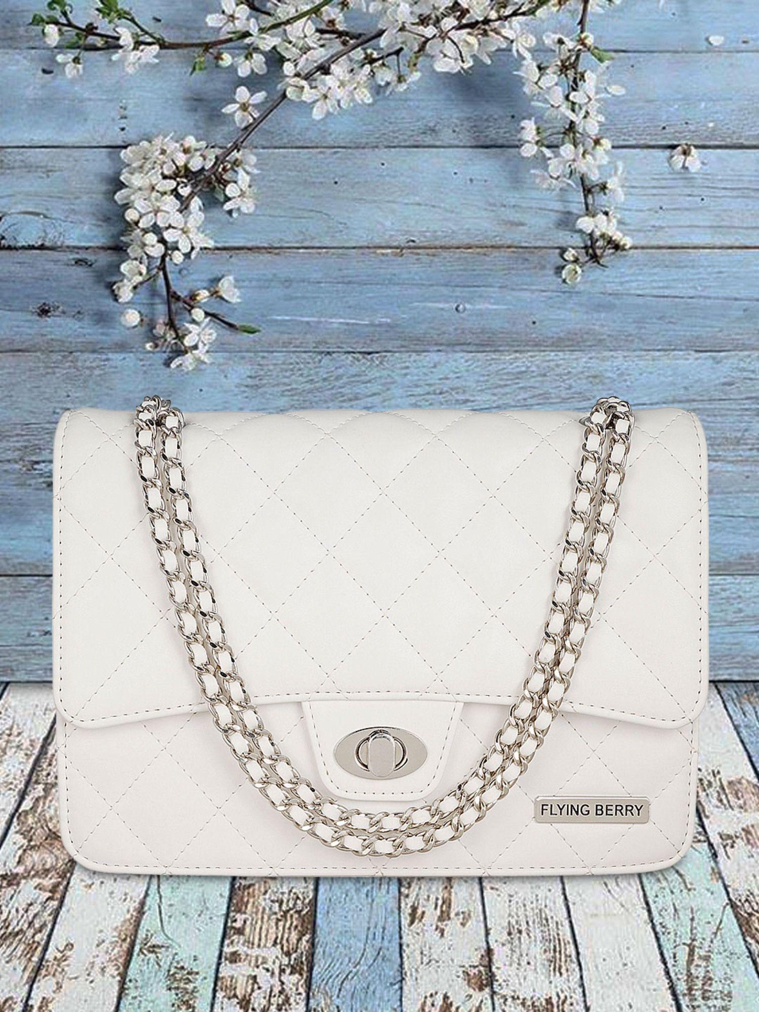 womens white sling bag