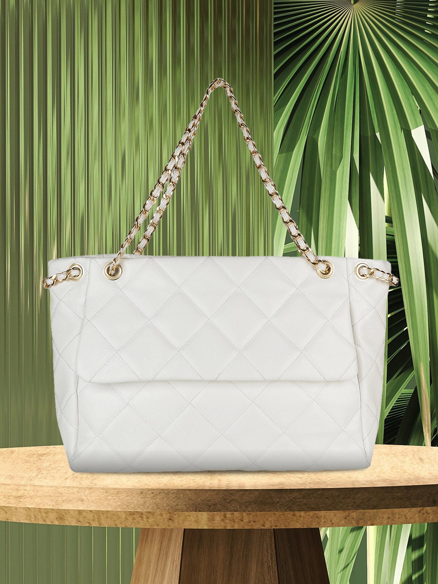 womens white tote bag