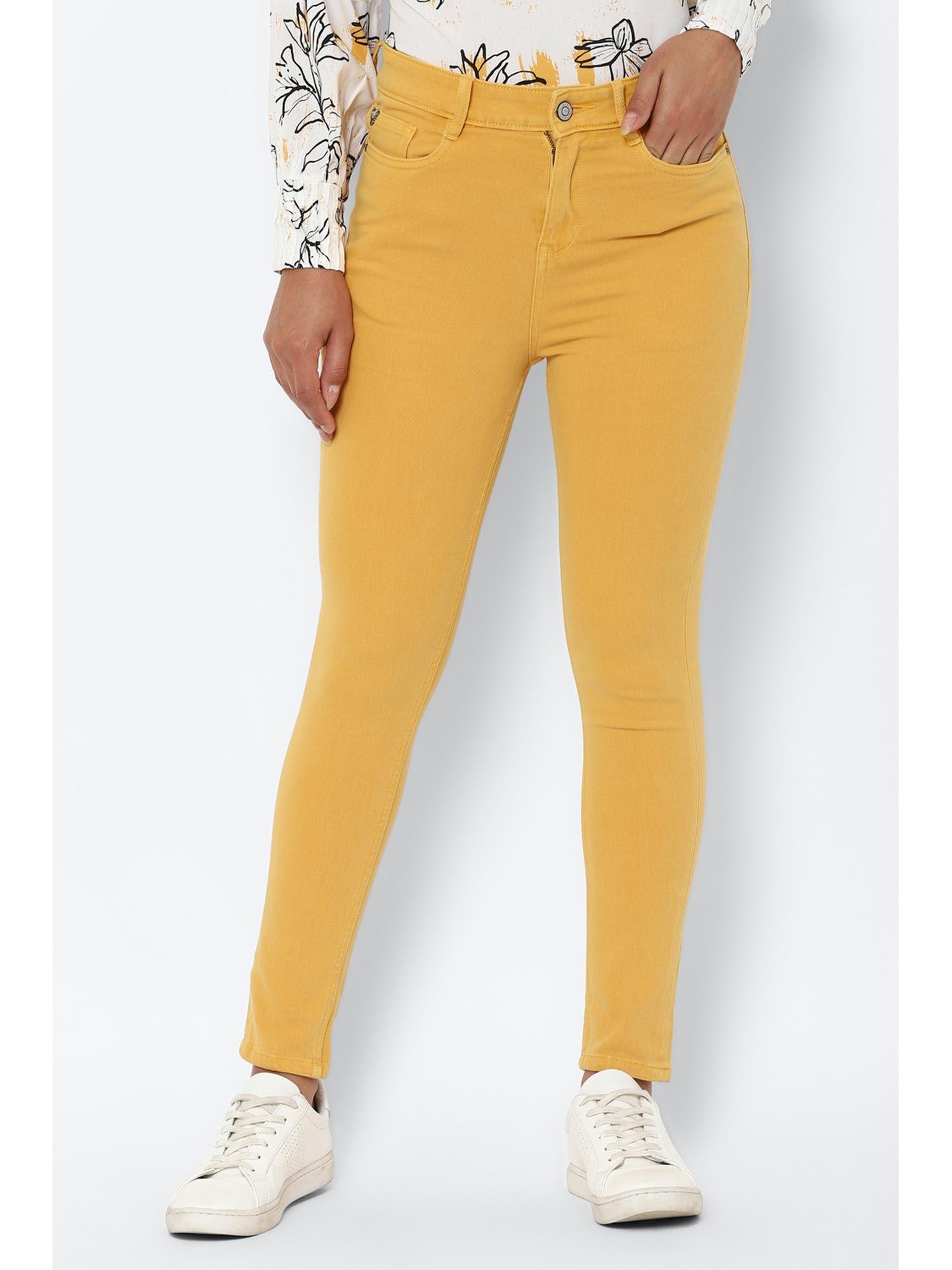 womens yellow jeans