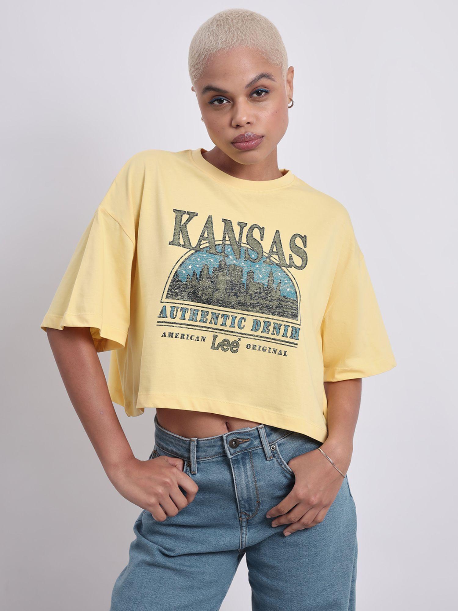 womens yellow t-shirt