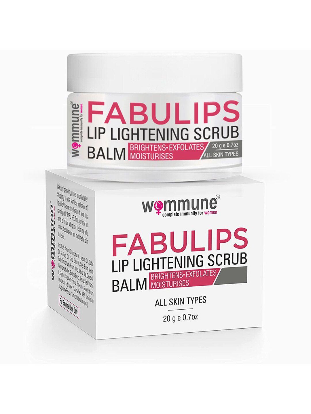 wommune fabulips lip lightening scrub balm - 20g