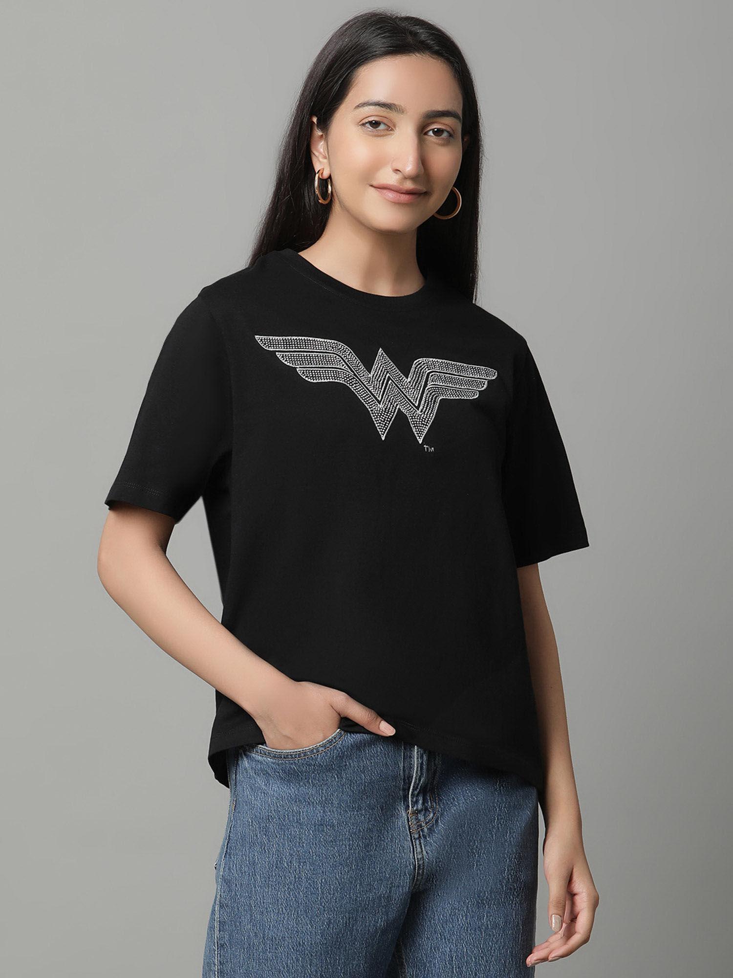 wonder woman printed loose fit t-shirt for women