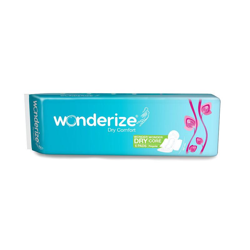 wonderize dry comfort regular - 6 sanitary pads for ultimate dry feeling