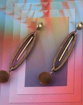 wooden dangles earrings