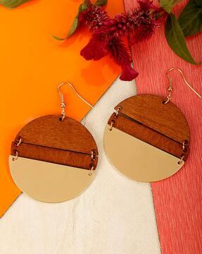 wooden drop earrings