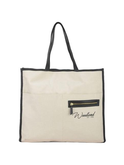 woodland-beige-solid-medium-tote-handbag
