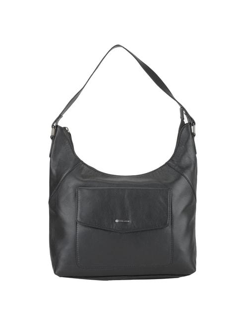 woodland black solid medium hobo shoulder bag