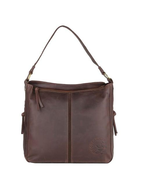 woodland brown solid medium shoulder bag