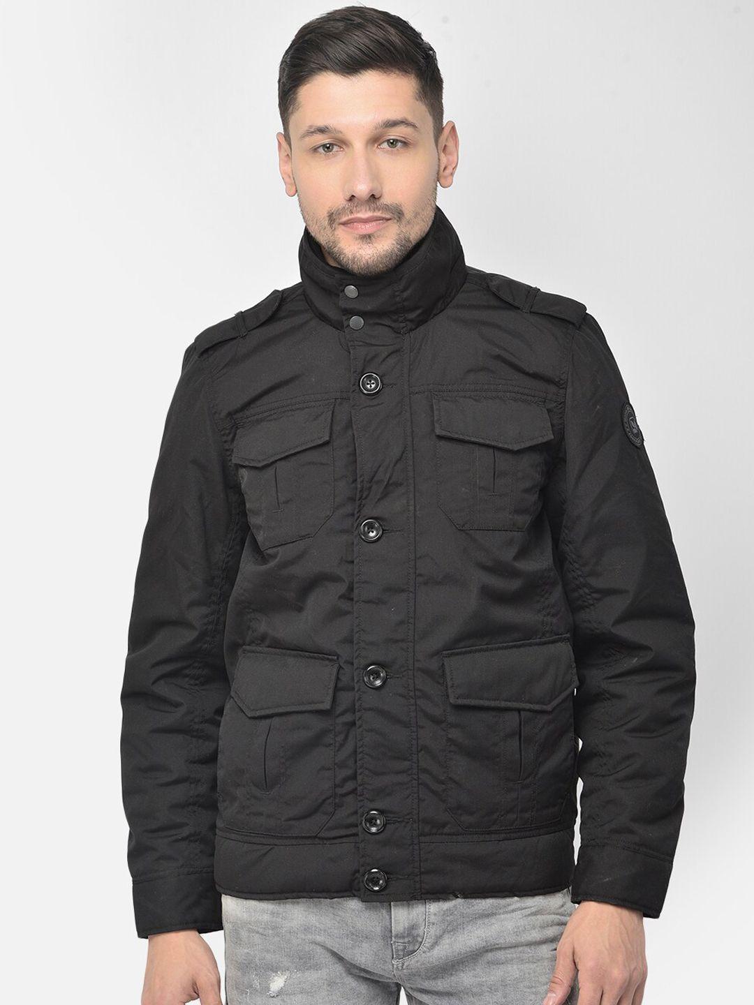 woodland-men-black-water-resistant-bomber-jacket