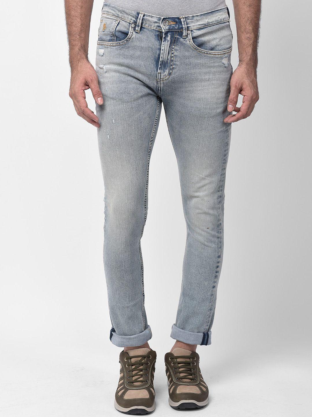 woodland-men-blue-slim-fit-low-distress-heavy-fade-stretchable-jeans