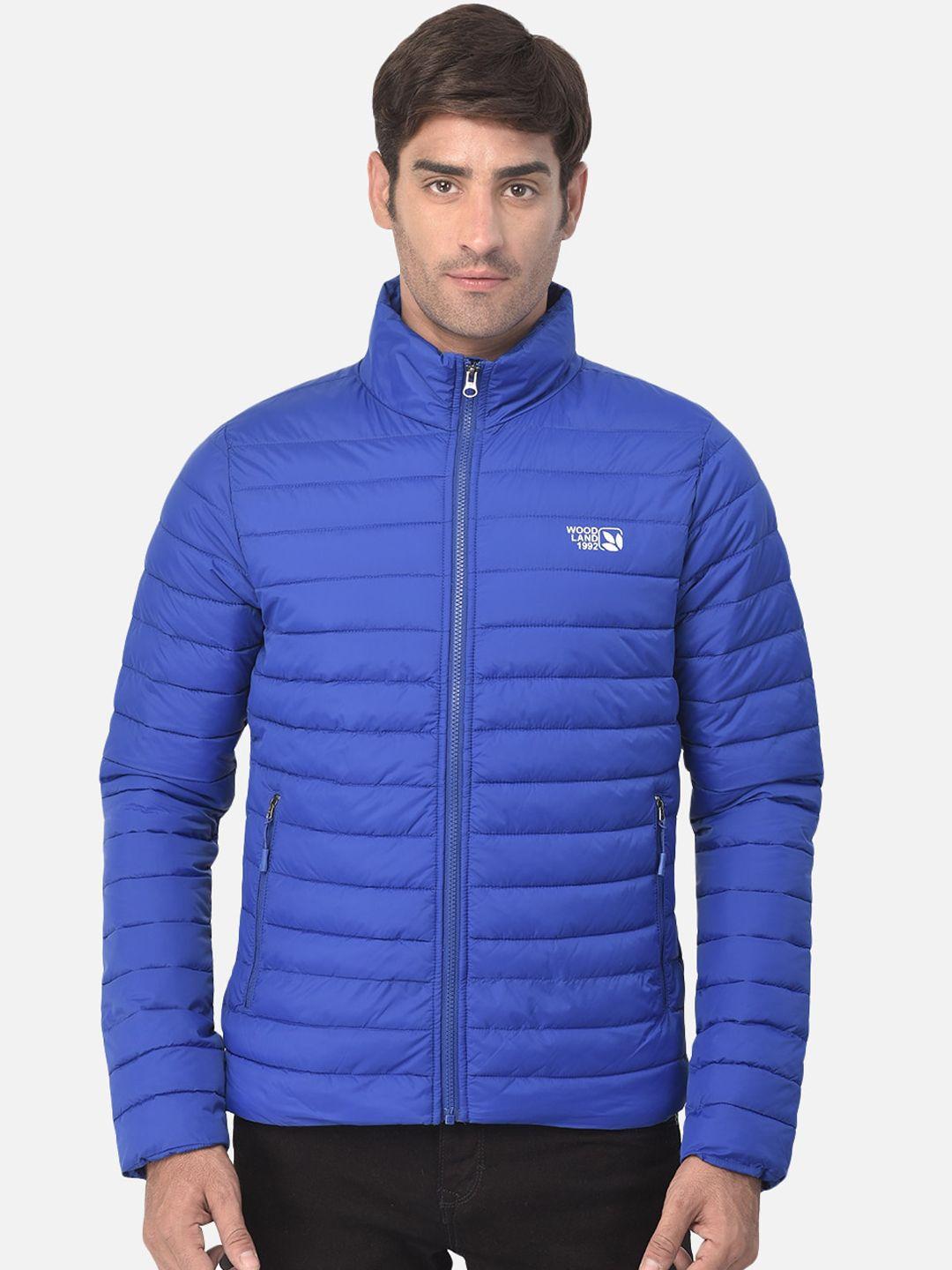woodland men blue water resistant regular padded jacket