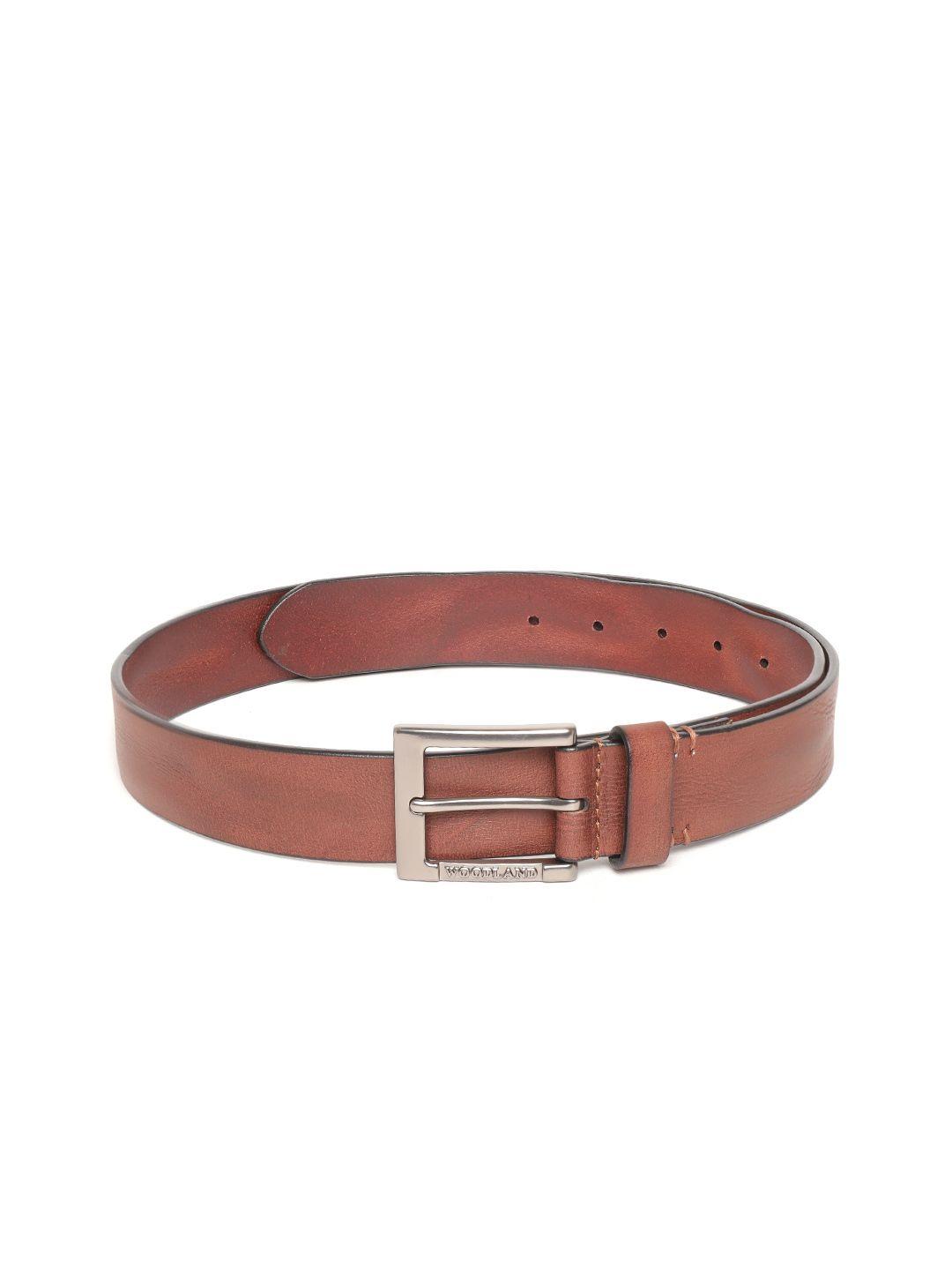 woodland-men-brown-solid-leather-belt