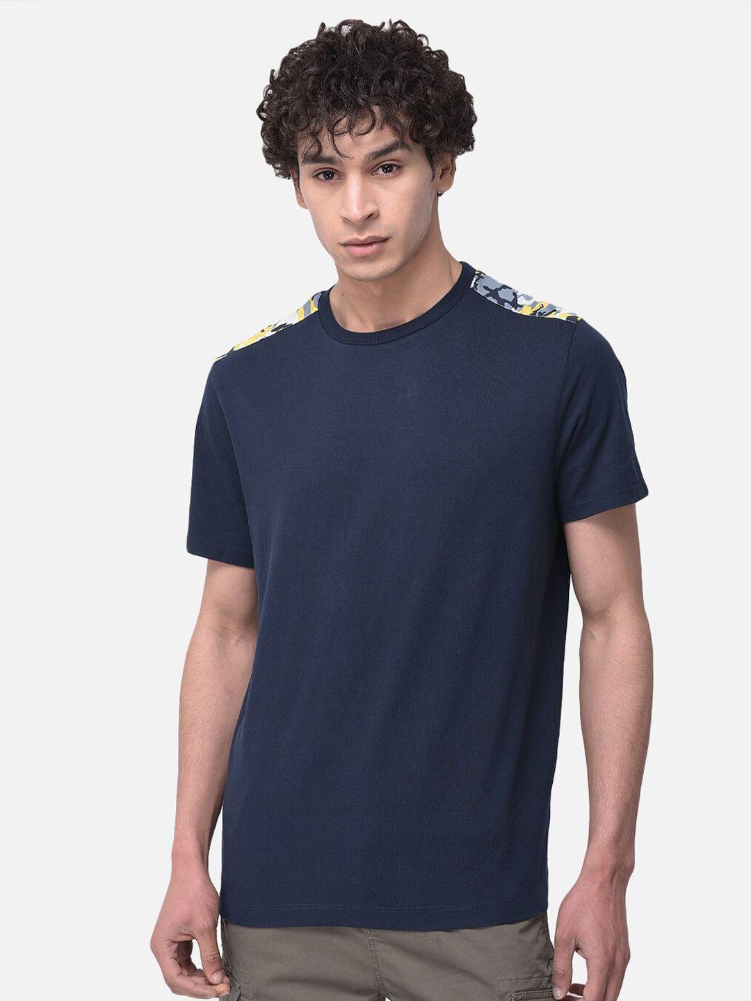 woodland-men-cotton-navy-blue-t-shirt