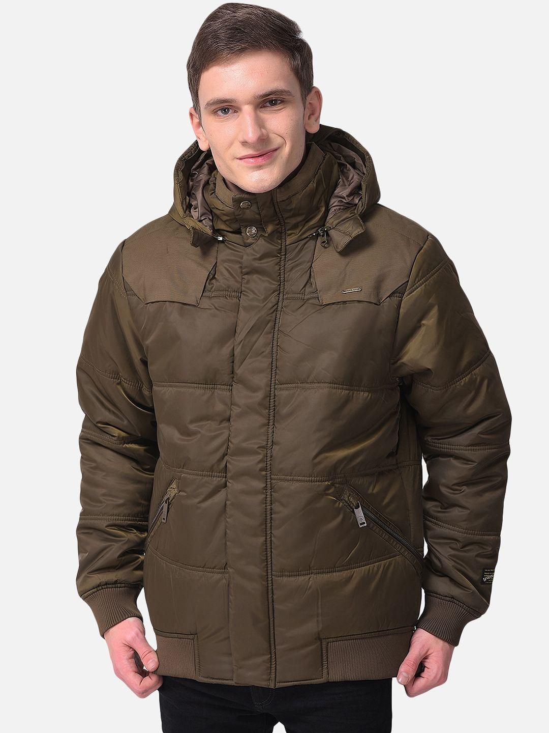 woodland men gold-toned camouflage water resistant longline puffer jacket