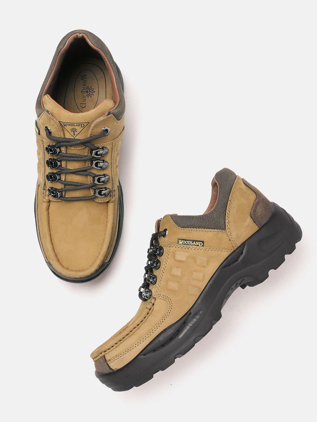 woodland men leather sneakers