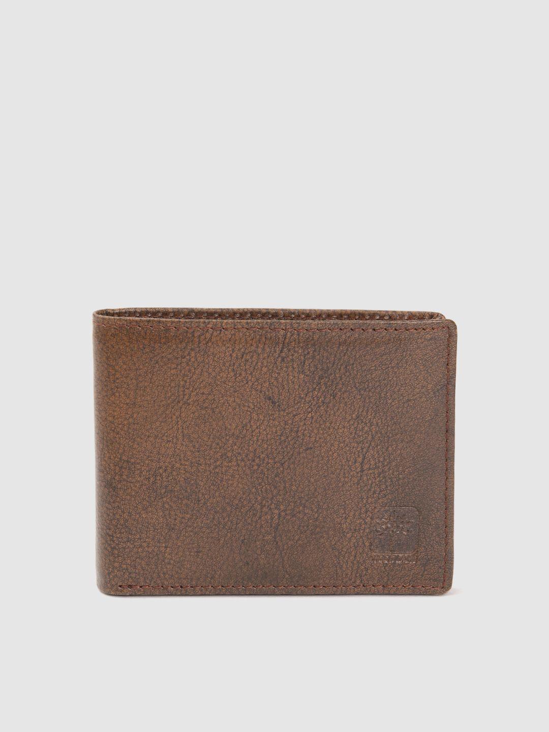 woodland men leather two fold wallet