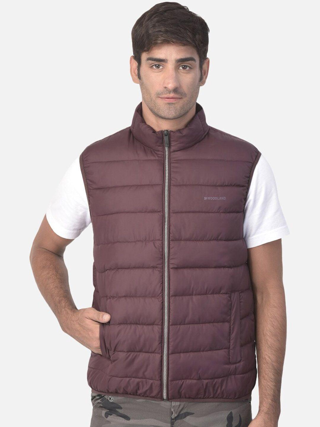 woodland-men-maroon-acrylic-padded-jacket