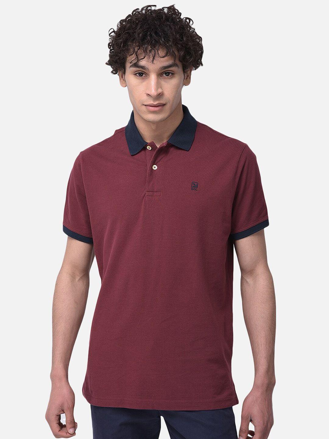 woodland-men-maroon-polo-collar-t-shirt