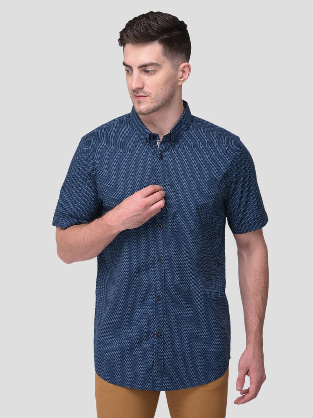 woodland-men-navy-blue-casual-shirt
