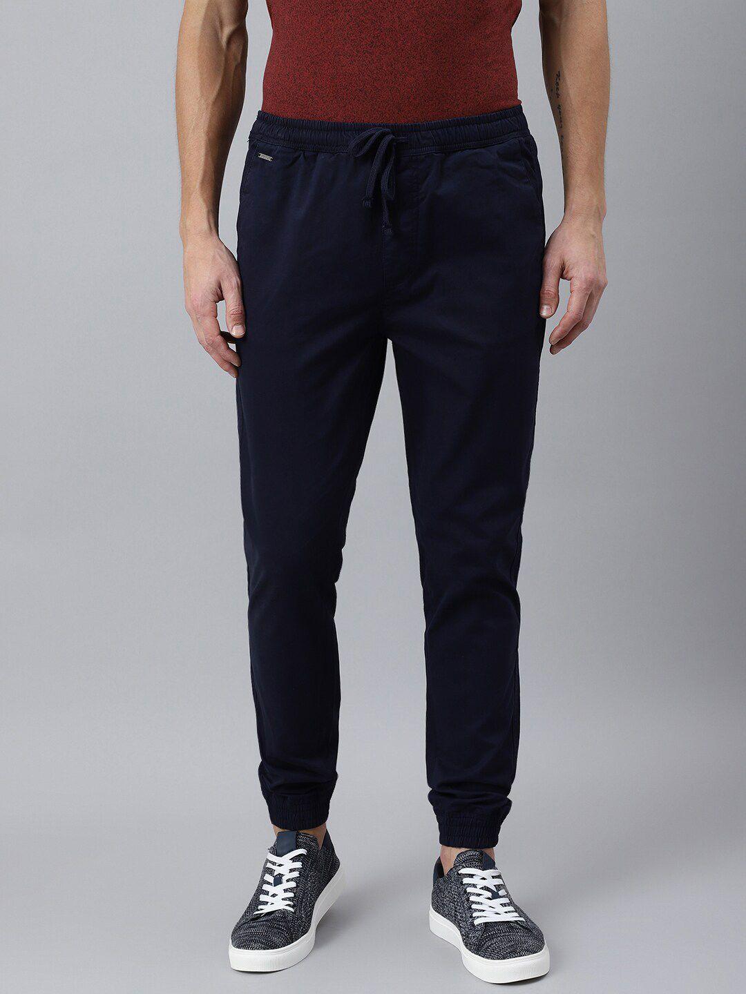 woodland men navy blue chinos trousers