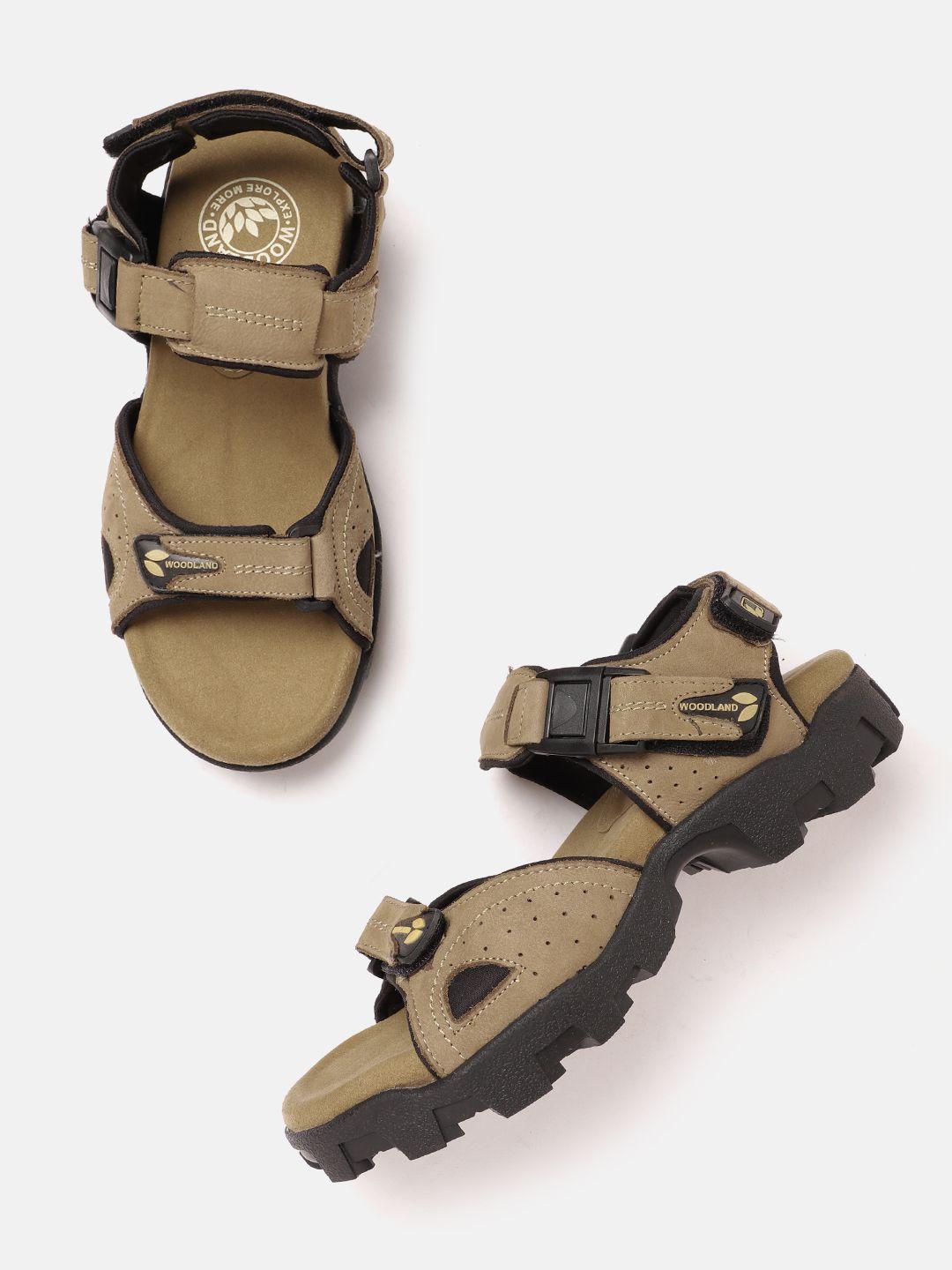 woodland men nubuck leather comfort sandals