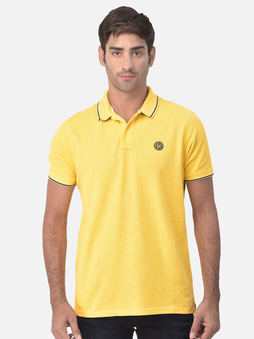 woodland-men-yellow-polo-collar-t-shirt