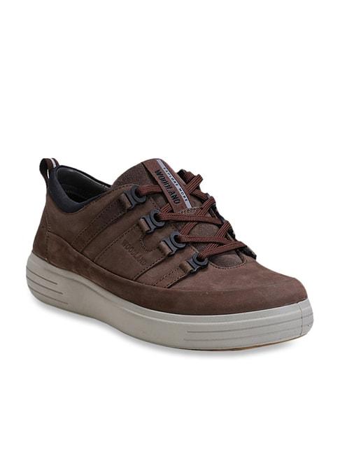 woodland men's brown casual sneakers