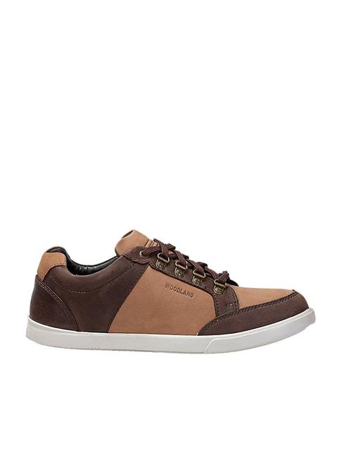 woodland men's brown casual sneakers