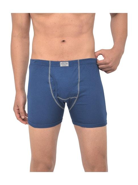 woodland navy cotton solid trunks