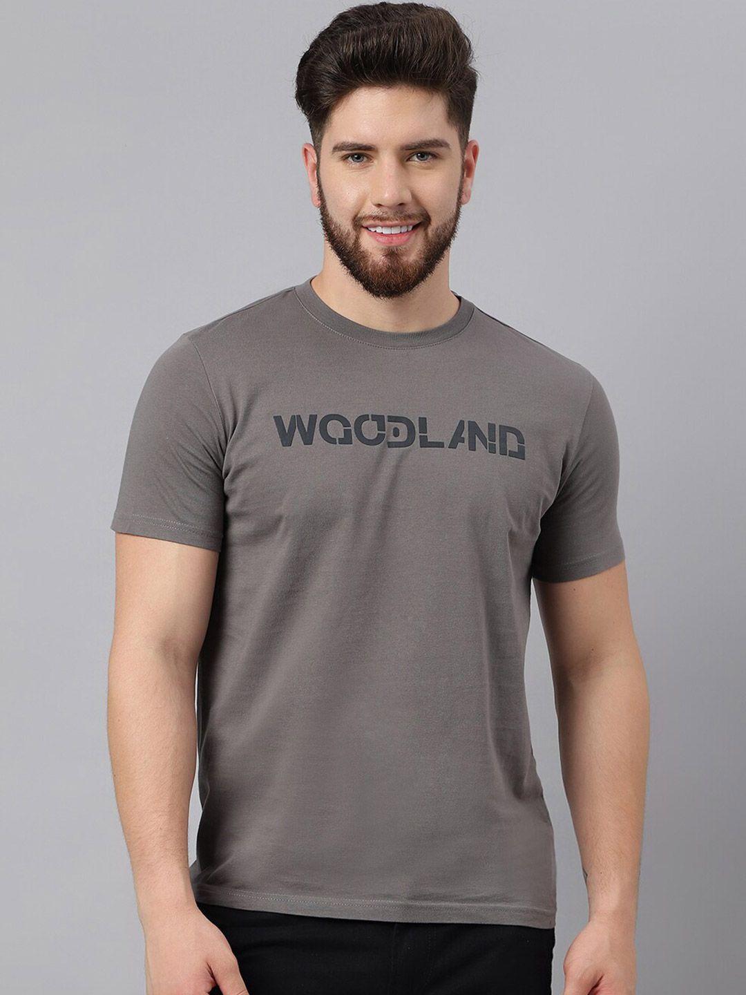 woodland typography printed pure cotton t-shirt