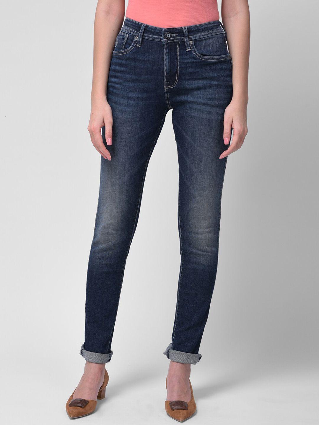 woodland-women-blue-slim-fit-low-distress-light-fade-stretchable-jeans