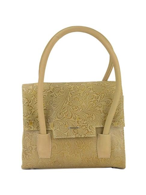 woodland beige textured medium shoulder bag