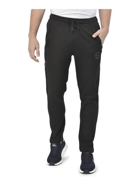 woodland black regular fit trackpants