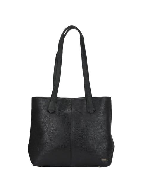 woodland black textured medium shoulder bag