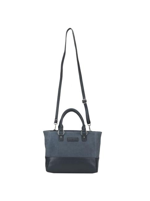 woodland blue solid large handbag