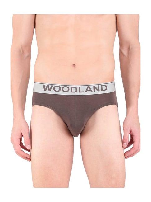 woodland brown printed briefs