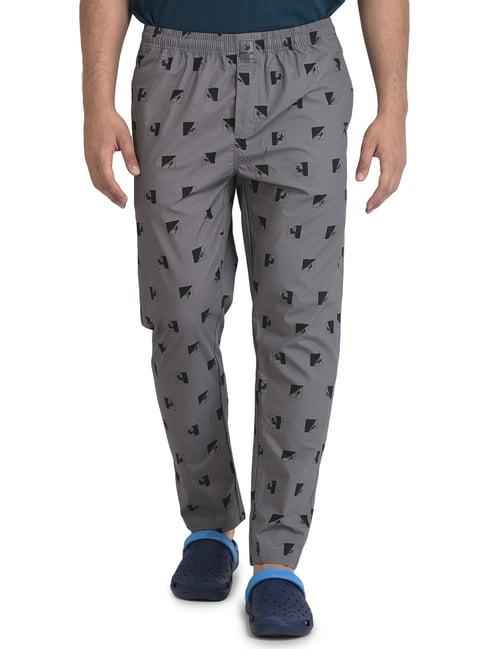 woodland dark grey printed pyjamas